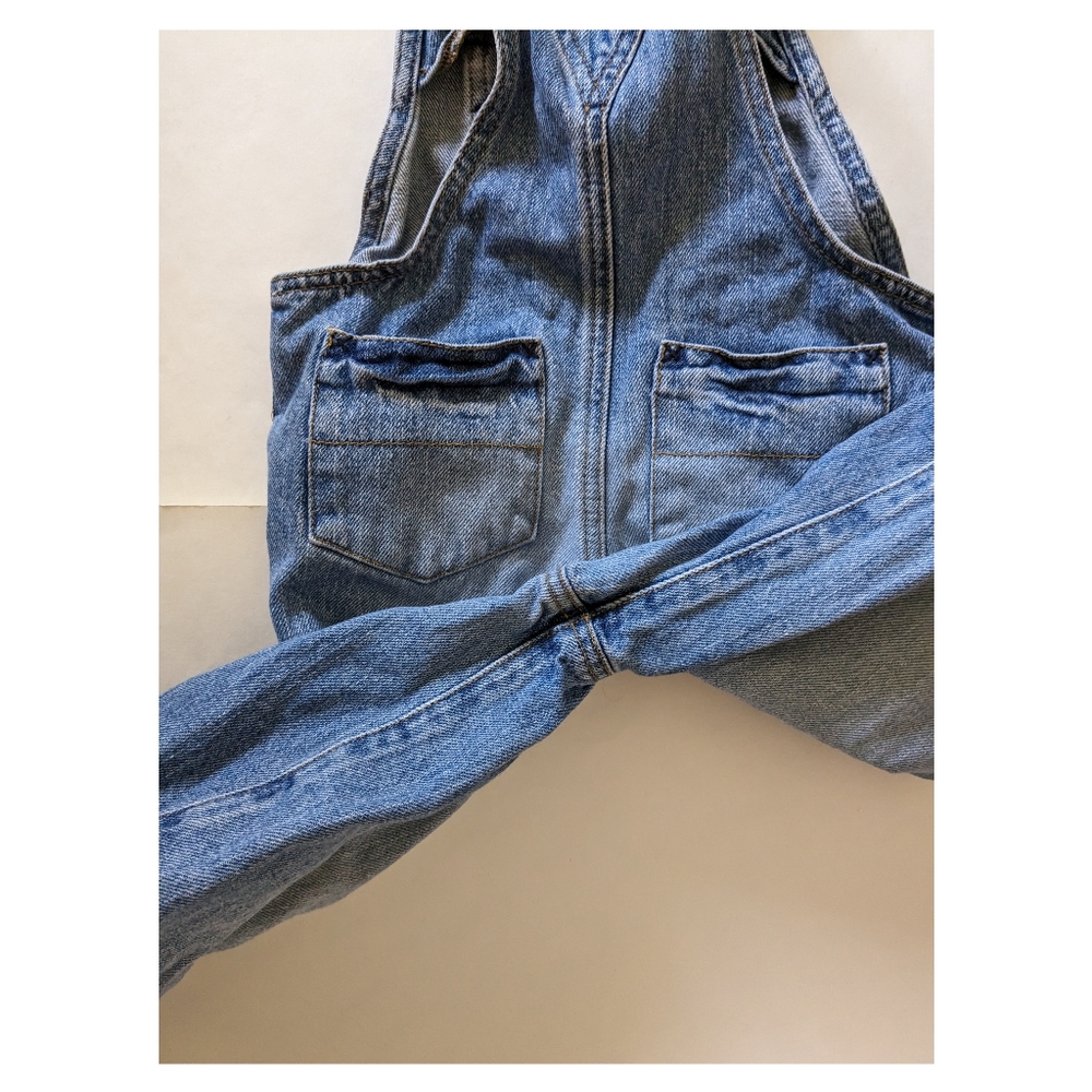 Vintage Polo Ralph Lauren cotton denim overalls toddler size 24 months wide leg - Picture 8 of 9